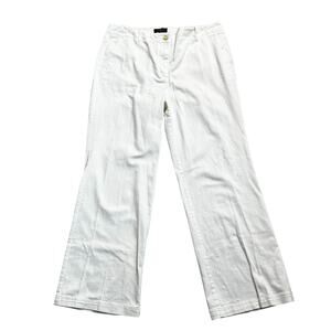 TALBOTS‎ NWT Women's 16 Ivory Cream Curvy Stretch High Rise Flare Trouser Jeans